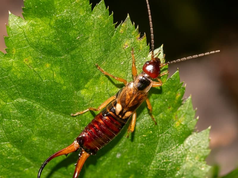 Earwigs — close-up photo